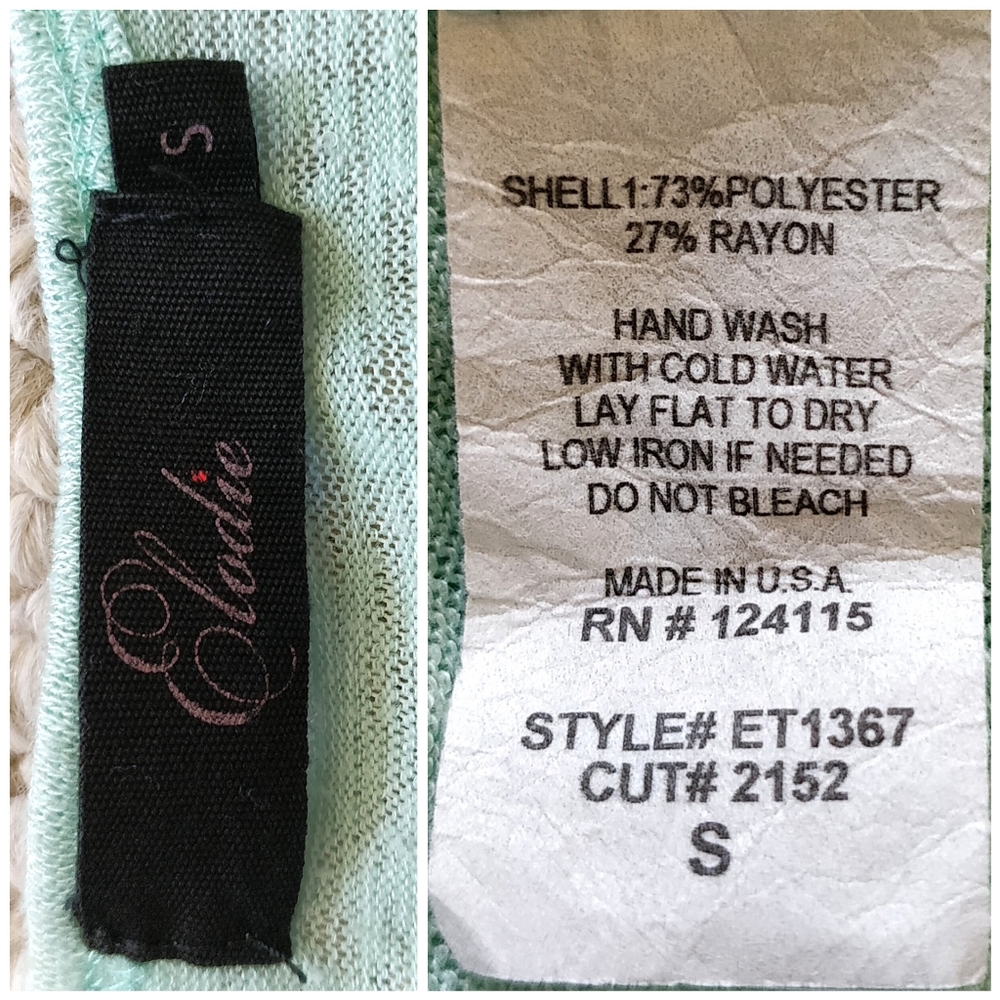 3/$25 Elodie mint green batwing cardigan sweater - Picture 4 of 6